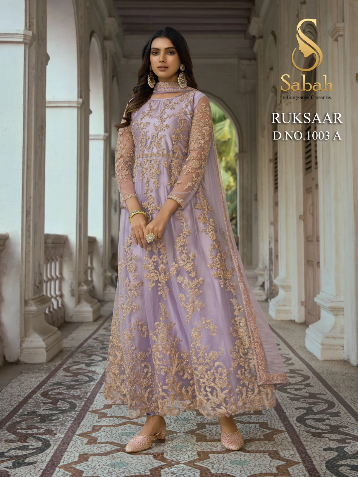 Sabah Ruksaar 1003 Colour Heavy Butterfly Net Wholesale Designer Salwar Suit Catalog — Wholesale Salwar Suits, MPA wholesale from Surat — view 3